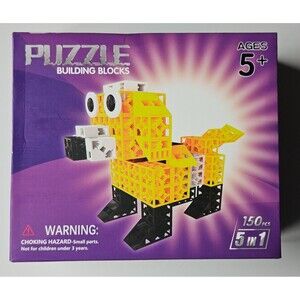 Puzzle Building Blocks - 5 in 1 - 150pcs - Animal Block Puzzles NEW